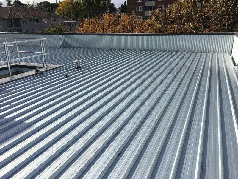 Commercial metal roofing job site in Florida