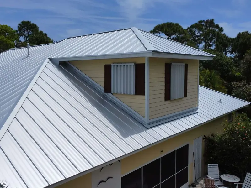 Residential metal roof installation in Florida
