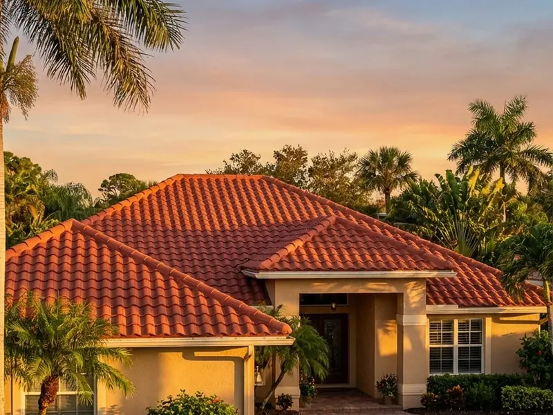 Residential metal roof on a Vero Beach, FL home